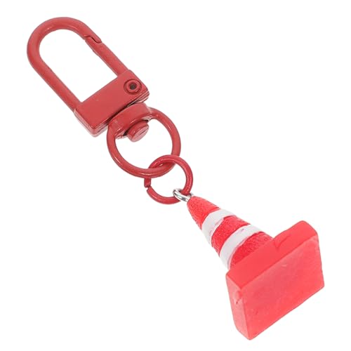 Gatuida Miniatur Schlüsselanhänger Verkehrscone aus Resin Roter Anhänger als Originelles Partygeschenk Vielseitiges Bag Charm Schlüsselring für Verkehrsmotto events und Geschenkideen von Gatuida