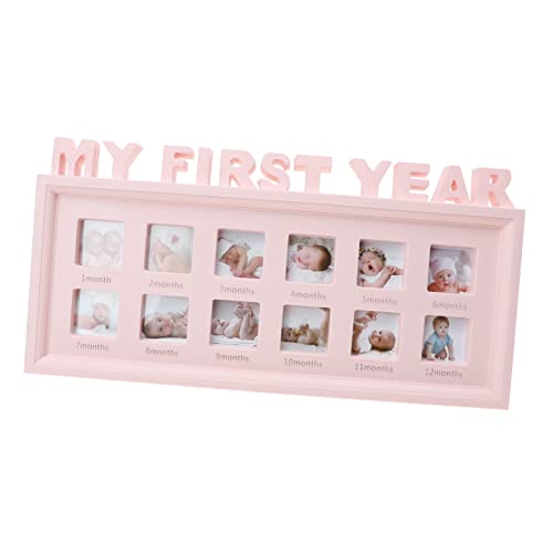 Gatuida Monate Bilderrahmen Fotos Erstes Jahr Babywachstum Andenken Fotorahmen Rosa für Mädchen Jungen Gatuida Monate Bilderrahmen Fotos Erstes Jahr Babywachstum Andenken Fotorahmen Rosa für Mädchen Jungen von Gatuida