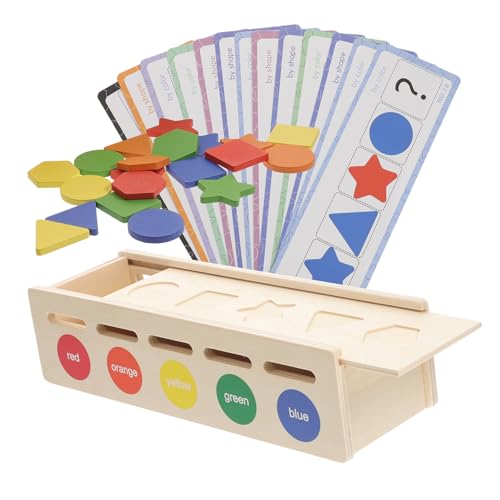 Gatuida Montessori Holzspielzeug Farben Formen Sortierbox für Kleinkinder Ab Jahr Pädagogisches Motorikspielzeug zur Hand Augen Koordination und Farberkennung Robustes Lernspielzeug für Gatuida Montessori Holzspielzeug Farben Formen Sortierbox für Kleinkinder Ab Jahr Pädagogisches Motorikspielzeug zur Hand Augen Koordination und Farberkennung Robustes Lernspielzeug für von Gatuida
