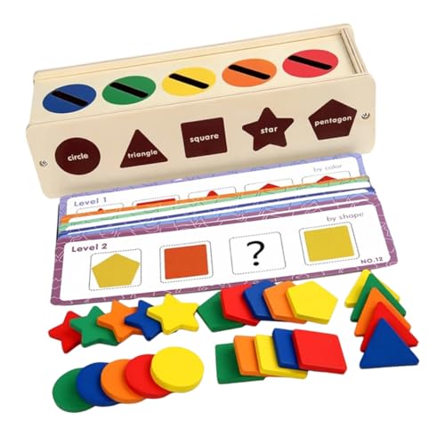 Gatuida Montessori Holzspielzeug Formen Sortierbox Bunt für Kleinkinder Pädagogisches Sensorisches Lernspielzeug Logik Feinmotorik und Farberkennung Tragbares Gatuida Montessori Holzspielzeug Formen Sortierbox Bunt für Kleinkinder Pädagogisches Sensorisches Lernspielzeug Logik Feinmotorik und Farberkennung Tragbares von Gatuida