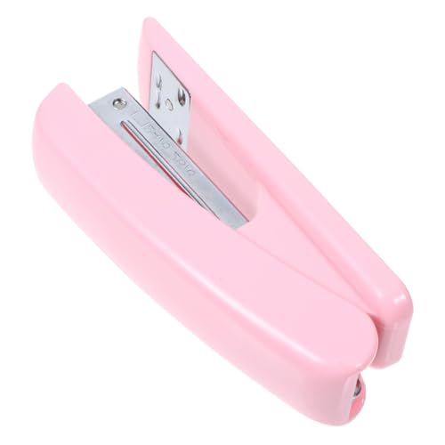 Gatuida Multifunktionaler Mini Hefter Handhefter Kompatibel Bis Tragbar Rosa Bürobedarf Schreibtisch Heftgerät Ergonomisch Handlich Für Schule und Büro von Gatuida