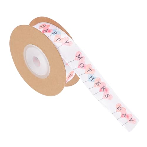 Gatuida Muttertags Geschenkband Polyester Bedrucktes Schleifenband mit Herzmotiv Dekoratives Verpackungsband für DIY Geschenkverpackungen und Partydekoration Gatuida Muttertags Geschenkband Polyester Bedrucktes Schleifenband mit Herzmotiv Dekoratives Verpackungsband für DIY Geschenkverpackungen und Partydekoration von Gatuida