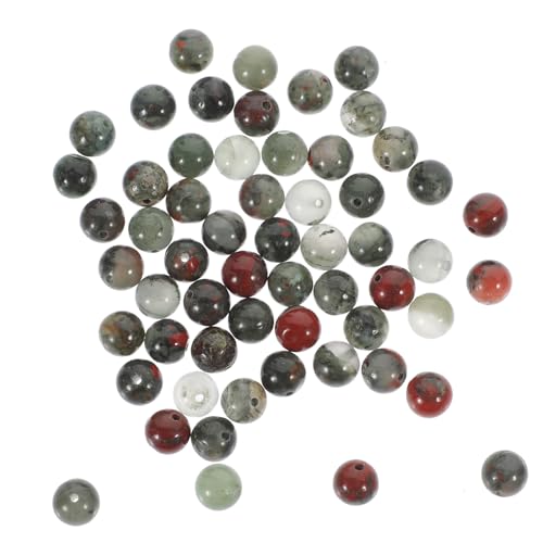 Gatuida Natürliche Afrikanische Blutstein Perlen mit Dekorative Schmuckperlen zum Auffädeln Langlebige Zwischenperlen für Armbänder DIY Bastelketten von Gatuida