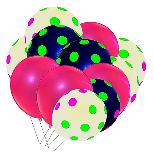Gatuida Neon Ballons Fluoreszierende Punktballons Leuchtende Luftballons Für Hochzeiten Partys Und Feierlichkeiten Dekoration Für Erwachsene von Gatuida