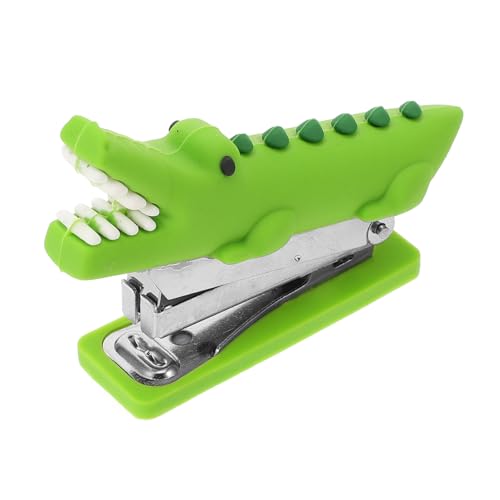 Gatuida Niedlicher Mini Hefter Krokodil Design Tragbarer Kleiner Büro Tacker Handlicher Schreibtisch Hefter für Schule und Zuhause Praktisch Leicht Einfach zu Bedienen von Gatuida