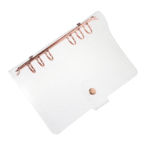 Gatuida Notizbuch Hülle Glitter Transparent PVC Binder Schutzhülle Reise Notizbuch Cover Roségold Langlebig Leicht zu Reinigen Praktische Schutzhülle für Lose Notizblock von Gatuida