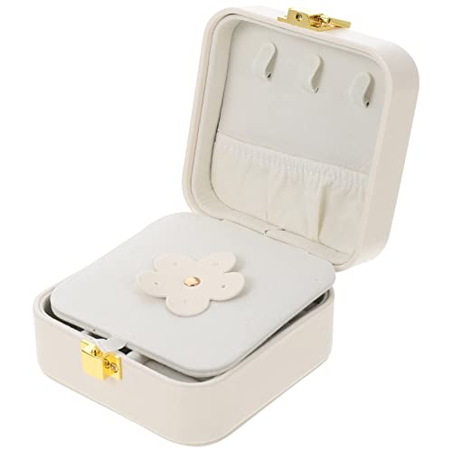 Gatuida Ohrringe Halskette Ringe Schmuck Aufbewahrungsbox mit Spiegel Weiße PU Schmuckschatulle für Damen Tragbar für Reisen und Tägliche Nutzung Perfektes Gatuida Ohrringe Halskette Ringe Schmuck Aufbewahrungsbox mit Spiegel Weiße PU Schmuckschatulle für Damen Tragbar für Reisen und Tägliche Nutzung Perfektes von Gatuida
