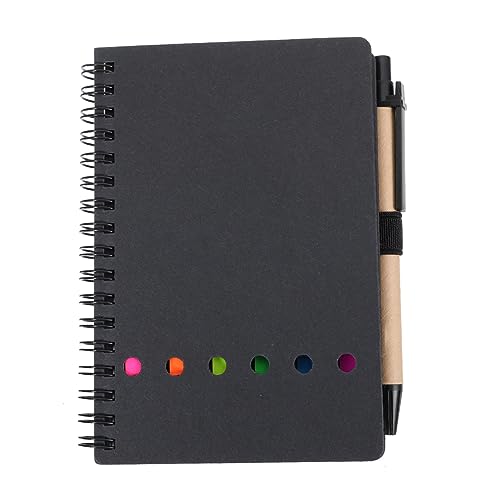 Gatuida PU Innovatives Notizbuch mit Selbstklebenden Haftnotizen Wasserfestes Leichtes Spiral Loose Leaf Notebook für Schüler Büro Planung und Erinnerung Schwarz Gatuida PU Innovatives Notizbuch mit Selbstklebenden Haftnotizen Wasserfestes Leichtes Spiral Loose Leaf Notebook für Schüler Büro Planung und Erinnerung Schwarz von Gatuida