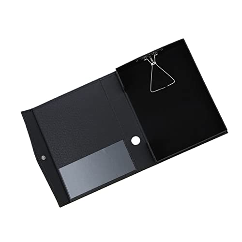 Gatuida PU Leder Klemmbrett Dokumentenhalter Schreibbrett Clipboard Ordner für Büro Schule Leicht Praktisch Schwarz von Gatuida