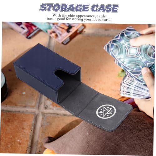 Gatuida PU Leder Tarot Karten Aufbewahrungsbox mit Magnetverschluss Tragbare Kartenbox für Tarot Spiel und Brettspielkarten Langlebiger Organizer in Blau Geschenkidee für Gatuida PU Leder Tarot Karten Aufbewahrungsbox mit Magnetverschluss Tragbare Kartenbox für Tarot Spiel und Brettspielkarten Langlebiger Organizer in Blau Geschenkidee für von Gatuida