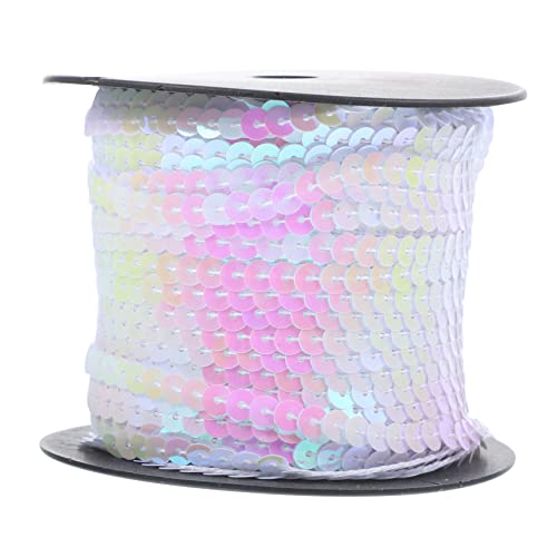 Gatuida PVC Pailletten Yards Glänzend Rund DIY Basteln Schmuck Bekleidung Dekoration Handnähen Glitzerfarbe Milchig Weiß von Gatuida