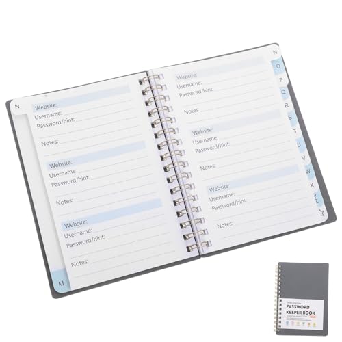 Gatuida Passwortbuch mit Alphabetischem Register Kleiner Tragbarer Passwort Organizer für Website Logins mit Zusätzlichen Notizseiten Langlebig und Sicher für Büro und Zuhause Gatuida Passwortbuch mit Alphabetischem Register Kleiner Tragbarer Passwort Organizer für Website Logins mit Zusätzlichen Notizseiten Langlebig und Sicher für Büro und Zuhause von Gatuida