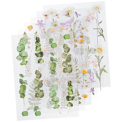 Gatuida Pflanzen Sticker Selbstklebend Kreative DIY Dekoration für Tagebuch Scrapbook Journal Transparente Naturmotive Wie Eukalyptus für Bastelprojekte und Geschenkverpackungen von Gatuida