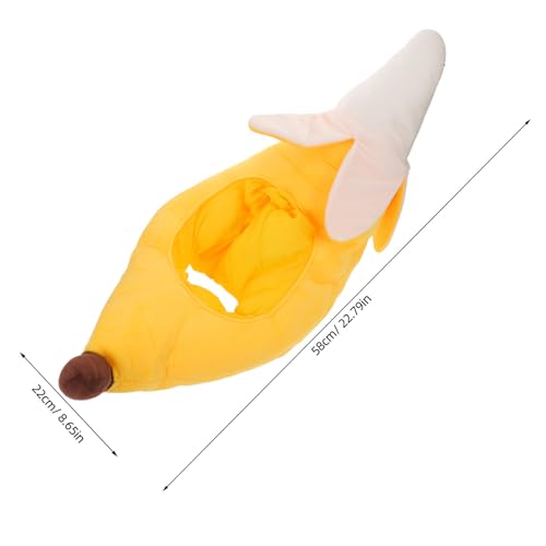 Gatuida Plüsch Bananenhut Lustiges Fruchthut Kostüm Cosplay-Feiertagshut für Erwachsene Halloween Cosplay Auffälliges Accessoire Bequem Leicht Atmungsaktiv von Gatuida