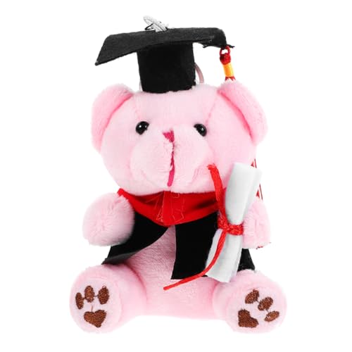 Gatuida Plüschtier-Anhänger Cuddly Toy Little Bear Graduation Bear Schlüsselanhänger mit Abschlussbär Schlüsselanhänger Zubehör DIY-Anhänger Stofftier-Schlüsselanhänger PP Baumwolle Rosa Gatuida Plüschtier-Anhänger Cuddly Toy Little Bear Graduation Bear Schlüsselanhänger mit Abschlussbär Schlüsselanhänger Zubehör DIY-Anhänger Stofftier-Schlüsselanhänger PP Baumwolle Rosa von Gatuida