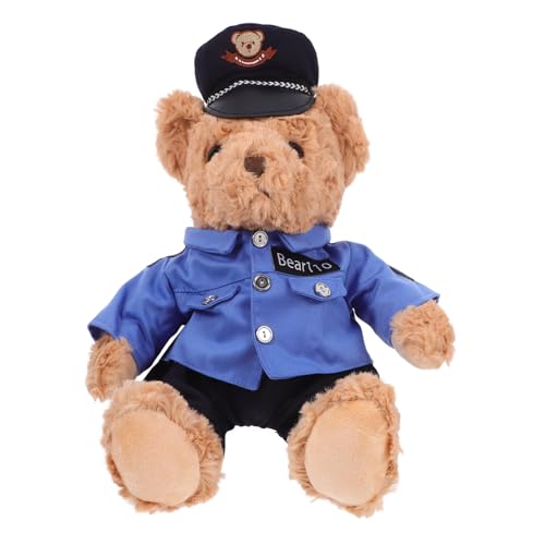 Gatuida Polizeibär Puppe Babyspielzeug Tierspielzeug Bärenstab Niedliche Kuscheltiere Für Mädchen Kuschelkinderspielzeug Kuscheltiere Bär Kuscheltierbär Neugeborenenbär Simulierter Plüsch von Gatuida