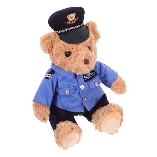 Gatuida Polizeibärenpuppe Plüschtiere Plüschspielzeug Für Mädchen Kuscheltiere Für Mädchen Kind Ausgestopftes Bären-plüschtier Plüschspielzeug Sachen Bär Plüsch Plüschbär Pp Baumwolle von Gatuida