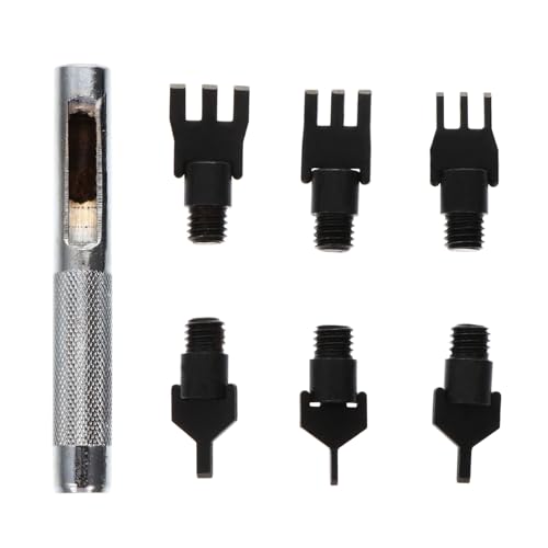Gatuida Professionelles Leder Lochstanzen Edelstahl Metallspitzen Lochmeißel Langlebig Robust für Lederbearbeitung DIY Gürtel Handwerk von Gatuida
