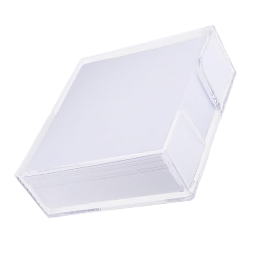 Gatuida Quadratische Notizzettel Transparentem Boxspender Glattes Schreibpapier Praktische Memo-cubes für Büro und Zuhause Ordentliche Aufbewahrung Langlebige Schreibblöcke von Gatuida