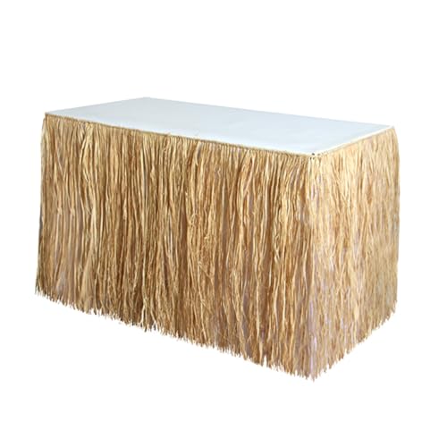 Gatuida Raffia Tischrock für Sommerparty Dekorativer Tischrock mit Simuliertem Stroh Leichtes Langlebiges Material für Strand Garten und Seaside Partys Natürliche Bastoptik Vielseitig Gatuida Raffia Tischrock für Sommerparty Dekorativer Tischrock mit Simuliertem Stroh Leichtes Langlebiges Material für Strand Garten und Seaside Partys Natürliche Bastoptik Vielseitig von Gatuida