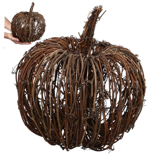 Gatuida Rattan Kürbis Dekoration Kreatives Halloween Ornament für Zuhause Tischdeko für Partys Hochwertige Rattan für Langlebige Wohnraumgestaltung Gatuida Rattan Kürbis Dekoration Kreatives Halloween Ornament für Zuhause Tischdeko für Partys Hochwertige Rattan für Langlebige Wohnraumgestaltung von Gatuida