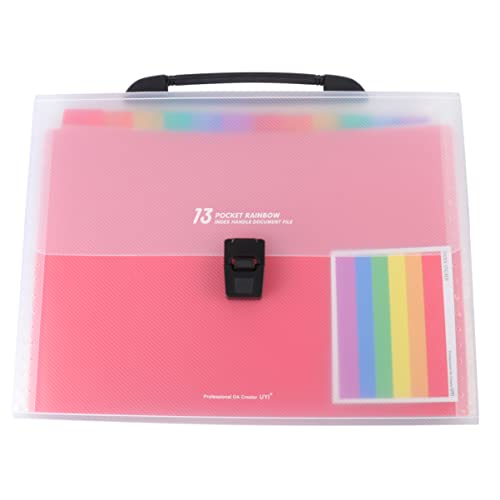 Gatuida Regenbogen Expandable Folder Fächer Multilayer Dokumentenmappe aus Langlebigem Material für Büro Schule und Zuhause Tragbar Organisation Wichtiger Unterlagen von Gatuida