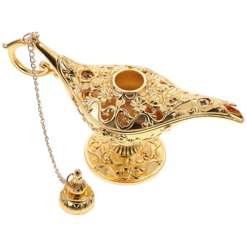 Gatuida Retro Vintage Deko Tisch Ornament Goldene Orientalische Lampe aus Zinklegierung Retro Stil Wunscherfüller Wohnaccessoire Robust und Dekorativ für Wohnzimmer und Regal Gatuida Retro Vintage Deko Tisch Ornament Goldene Orientalische Lampe aus Zinklegierung Retro Stil Wunscherfüller Wohnaccessoire Robust und Dekorativ für Wohnzimmer und Regal von Gatuida