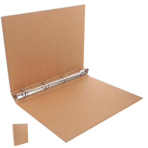 Gatuida Ringbuch Deckel aus Kraftpapier Robuster und Einfacher Stil für Schule und Büro Langlebig Abheftbar Schlanker Binder für Dokumente von Gatuida