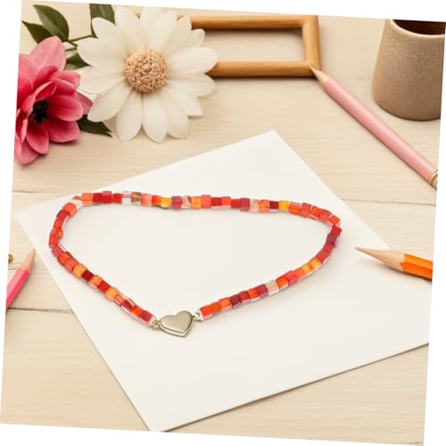 Gatuida Rote Würfel Abstandshalter Perlen Steinperlen für Schmuckherstellung DIY Armband Halskette Ohrring Bastelzubehör Stabile Struktur Langlebige Farbe von Gatuida