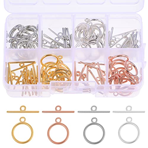 Gatuida Runde Knebelverschlüsse DIY Schmuckverschlüsse für Armbänder und Bastelprojekte Langlebig für Kreative von Gatuida