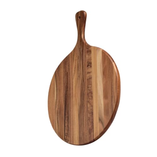Gatuida Rundes Holztablett Multifunktionales Servierbrett für Pizza Steak und Snacks Dekoratives Brotbrett für Verschiedene Anlässe und Gatuida Rundes Holztablett Multifunktionales Servierbrett für Pizza Steak und Snacks Dekoratives Brotbrett für Verschiedene Anlässe und von Gatuida