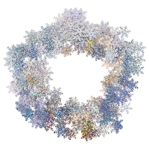Gatuida Schneeflocken Pailletten Glitzerkonfetti für Weihnachten Basteln DIY Ohrringe Schmuckzubehör Schillernde Schneeflocken Dekoration Glitzer Winterparty Füllmaterial von Gatuida