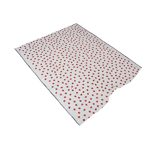 Gatuida Schneidbarer Erdbeerstoff für Diy Projekte Schwarzer Netzstoff für Hochzeitsdekoration Haaraccessoires Puppenherstellung und Mehr Leicht und Tragbar von Gatuida