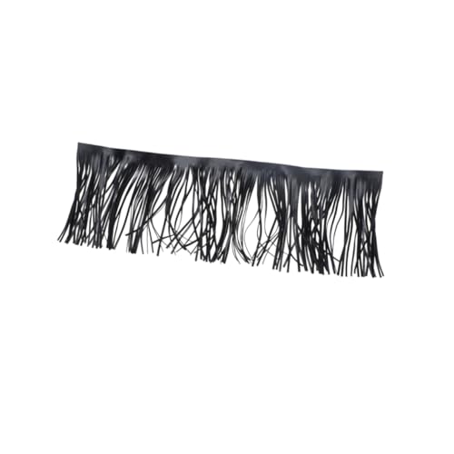 Gatuida Schwarze Doppelseitige Quaste aus PU Kunstleder DIY Bekleidungsfransen Langlebiges Zubehör für Kleidung Taschen Schuhe und Heimdeko Yards Gatuida Schwarze Doppelseitige Quaste aus PU Kunstleder DIY Bekleidungsfransen Langlebiges Zubehör für Kleidung Taschen Schuhe und Heimdeko Yards von Gatuida
