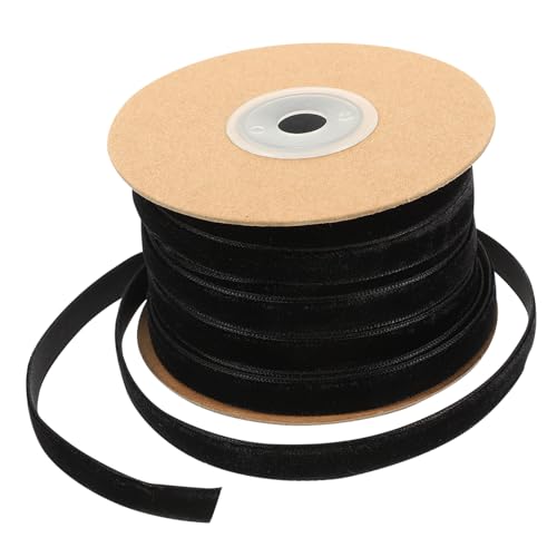 Gatuida Schwarzes Breites Samtband aus Dekoratives Geschenkband für DIY Handwerk Geschenkverpackung Haaraccessoires Schleifen und Wohnaccessoires von Gatuida