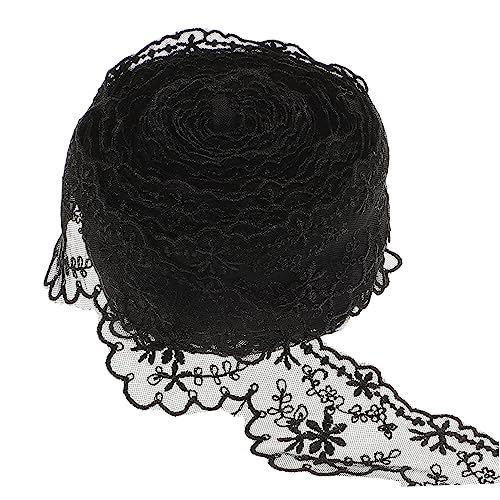 Gatuida Schwarzes Spitzenband zum Nähen Yards Rolle Spitze für DIY Kleidung Hochzeitskleider Bastelarbeiten Verzierende Blütenspitze für Kleidung und Accessoires Gatuida Schwarzes Spitzenband zum Nähen Yards Rolle Spitze für DIY Kleidung Hochzeitskleider Bastelarbeiten Verzierende Blütenspitze für Kleidung und Accessoires von Gatuida