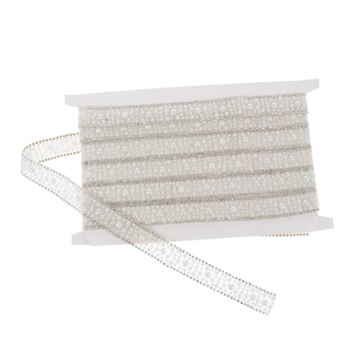 Gatuida Selbstklebendes Perlenband mit Harzperlen Funkelndes DIY Dekoband Zuschneidbar Langlebig für Bastelprojekte Yards von Gatuida