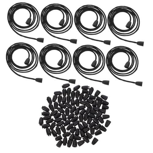Gatuida Sicherheitsverschluss Kunststoff Breakaway Clasps mit Schwarzen Kunststoffperlen Fassverbinder und Lanyards für Halsketten Schulkarten und DIY Schmuckherstellung von Gatuida