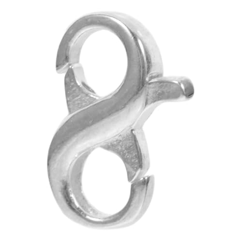 Gatuida Silber Karabinerverschluss DIY Schmuckzubehör für Armbänder und Mehr Doppelte Öffnung Handwerklich Gefertigt Tragbar und Einfach zu Bedienen von Gatuida