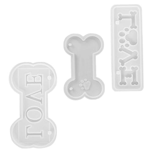 Gatuida Silikonform Hundeknochen Buchstaben Teiliges Flexible Epoxidharz Gießform DIY Anhänger Schlüsselanhänger Basteln Langlebig Wiederverwendbar für Harz Schmuck Seife Kerzen von Gatuida