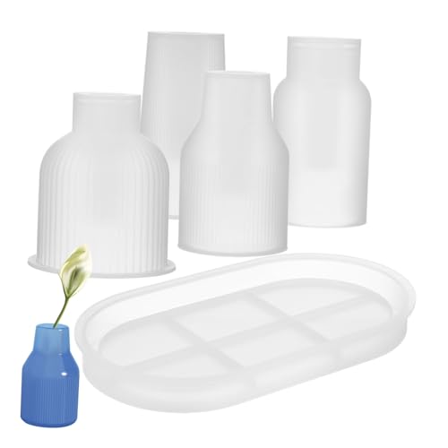 Gatuida Silikonform Vase Teilig mit Tablett Flexible Gießform für Harz Wiederverwendbar Hitzebeständig Vielseitige Vasenformen für DIY Blumenvasen und Tischdekoration Gatuida Silikonform Vase Teilig mit Tablett Flexible Gießform für Harz Wiederverwendbar Hitzebeständig Vielseitige Vasenformen für DIY Blumenvasen und Tischdekoration von Gatuida