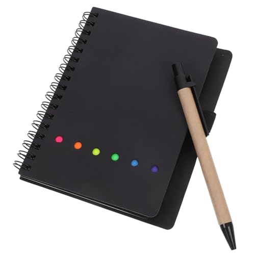 Gatuida Spiral Notizbuch mit Haftnotizen und Farbigen Leichtes Robustes Schreibnotizbuch für Jugendliche und Erwachsene für Reisen Journaling und Tägliche Planung Schwarz Gatuida Spiral Notizbuch mit Haftnotizen und Farbigen Leichtes Robustes Schreibnotizbuch für Jugendliche und Erwachsene für Reisen Journaling und Tägliche Planung Schwarz von Gatuida