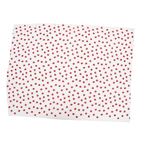 Gatuida Stoff für Diy Projekte Erdbeer Netzstoff Vielseitig Einsetzbar für Kleidungsstücke und Dekoration Leicht Zuschneidbar Langlebig und Farbecht für Handarbeiten von Gatuida