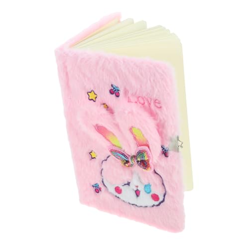 Gatuida Tagebuch schreibutensilien cute notebook schreibwaren set für Mädchen Notizbuch klein flauschiges Notizbuch multifunktionales notizbuch Plüsch Rosa von Gatuida