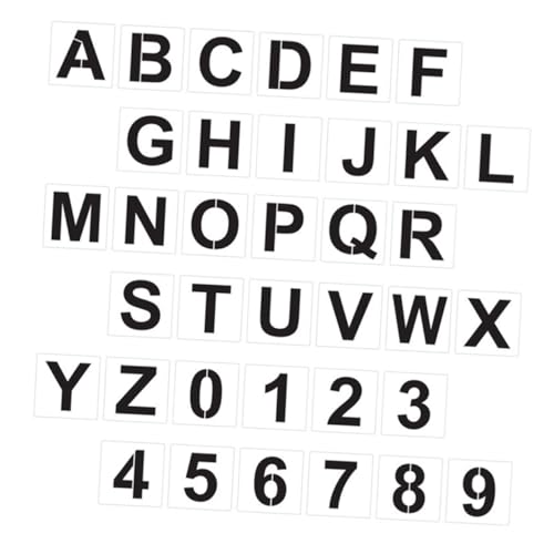 Gatuida Teiliges DIY Schablonen für Wiederverwendbare Buchstaben und Zahlenvorlagen aus Robustem Material Glatte Kanten für Zeichnen Wanddekoration Stoffmalerei und Kreative von Gatuida