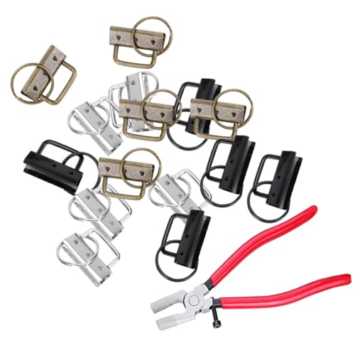 Gatuida Teiliges DIY Schlüsselring mit Metallklammern in Farben Inklusive Zange für Schlüsselanhänger Armbänder Taschenbänder und Gürtel Einfache Handhabung und Sicheres Befestigen von Gatuida