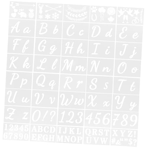 Gatuida Teiliges Kunststoff Schablonen mit Großen Buchstaben Zahlen und Symbolen Wiederverwendbar Leicht Fein Gearbeitet für DIY Wandgestaltung Basteln Handaccount Dekoration und von Gatuida