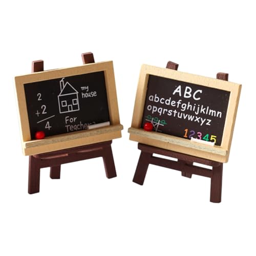 Gatuida Teiliges Miniatur Puppenhaus Holz Staffelei Stabile Holz Easel Modelle als Geburtstagsgeschenk für Puppenhaus Dekoration Interaktives Eltern Kommunikation von Gatuida