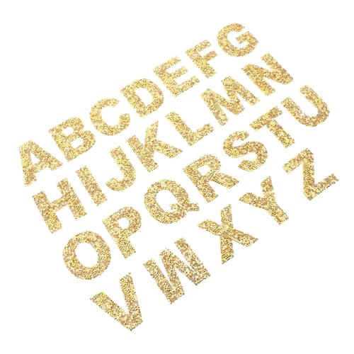 Gatuida Teiliges Strass Buchstaben Aufnäher zum Aufbügeln Goldfarbene Glitzernde Stickapplikationen für Kleidung DIY Kleidung Reparatur und Individuelle Textildekoration Gatuida Teiliges Strass Buchstaben Aufnäher zum Aufbügeln Goldfarbene Glitzernde Stickapplikationen für Kleidung DIY Kleidung Reparatur und Individuelle Textildekoration von Gatuida