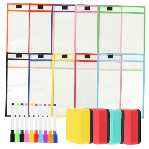 Gatuida Teiliges Trocken Abwischbares Dokumententaschen aus Klarem Langlebigem PVC Wiederverwendbare Professionelle Sichtschutzhüllen Wasserfeste Verschleißfeste Zufällige Zufällige Farbe Gatuida Teiliges Trocken Abwischbares Dokumententaschen aus Klarem Langlebigem PVC Wiederverwendbare Professionelle Sichtschutzhüllen Wasserfeste Verschleißfeste Zufällige Zufällige Farbe von Gatuida